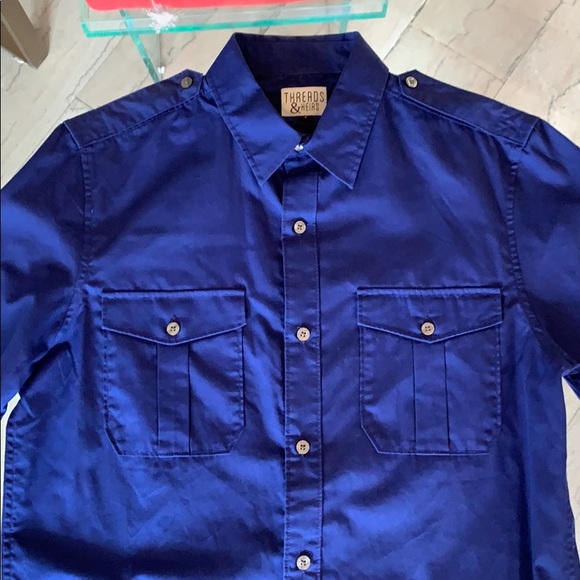 Threads & Heirs Men’s Casual Button Down Shirt Sm - Picture 2 of 8